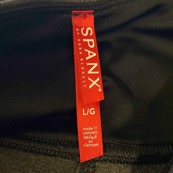 SPANX Ankle Length Hem Slit Ponte Shaping Leggings Charcoal Gray Size Large NWT - Picture 5 of 6